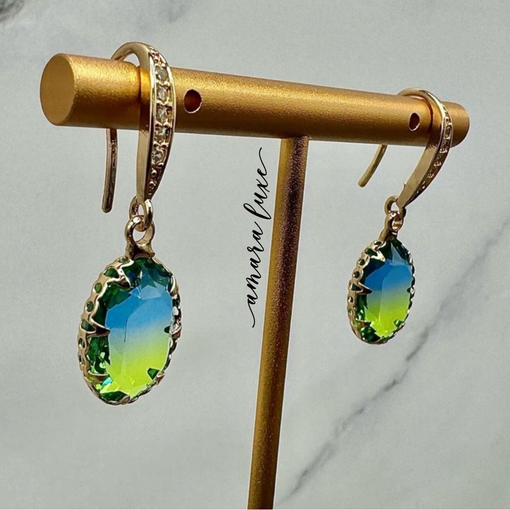 Tourmaline Gradient Drop Earrings - Picture 3 of 5